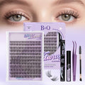 B&Q Natural Lash Clusters - Wispy Individual False Lashes 8-16mm