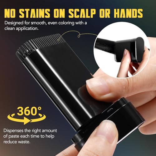 2-in-1 Hair Dye Comb Stick for Instant Gray Coverage - Black