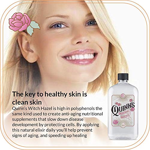 Quinn's Pure Castile Organic Unscented Liquid Soap 32 oz Alcohol Free Rose Witch Hazel with Aloe Vera 16oz