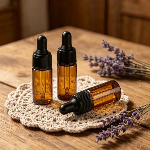 10ml Amber Glass Bottles with Dropper (10 Pack)