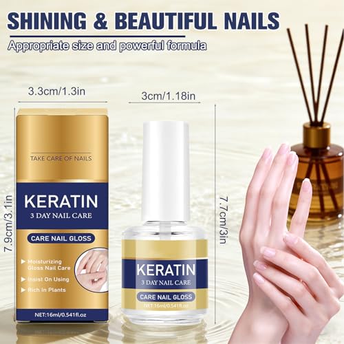 Keratin Nail Care Oil - 2pcs Moisturizing Treatment with Aloe Vera & Lavender