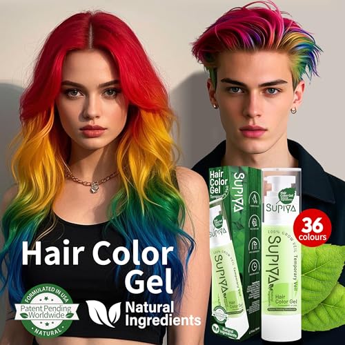 Temporary Yellow Hair Gel Dye - Washable Color Cream for Kids & Adults