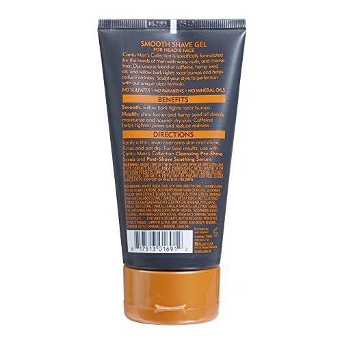 Cantu Men's Shea Butter Smooth Shave Gel, 5 Oz