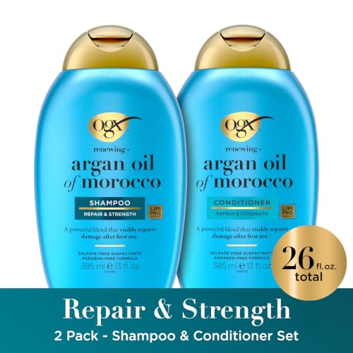 OGX Renewing Argan Oil Shampoo & Conditioner Set, 13 fl oz