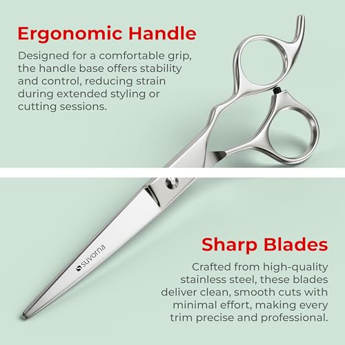 Suvorna 6" Professional Hair Cutting Scissors - Stainless Steel