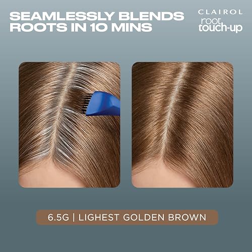 Clairol Root Touch Up Permanent Hair Dye Light Golden Brown 6.5G 2 Pack
