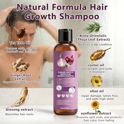 Onion Biotin Shampoo for Hair Growth & Volume