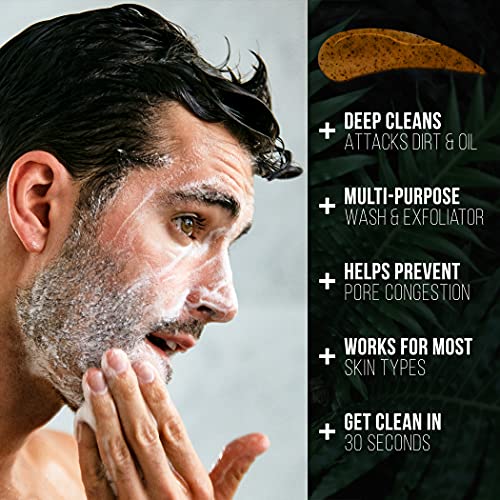 RUGGED & DAPPER Daily Power Scrub Facial Cleanser and Age Defense Face Cream Bundle