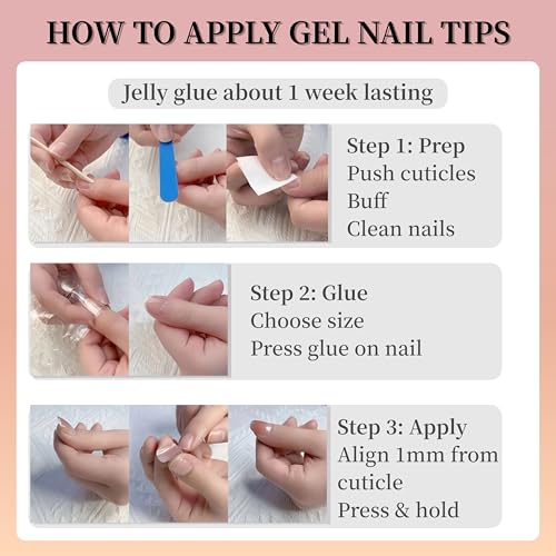 30Pc Medium Almond French Tip Press On Nails - Floral