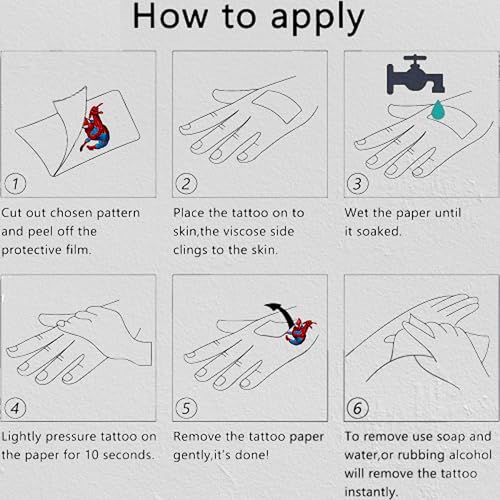 100pcs Spider- Man Temporary Tattoos for kids,Birthday Party Supplies Favors Decorations Cute Fake Tattoos Stickers Spider - Man Party Decorations