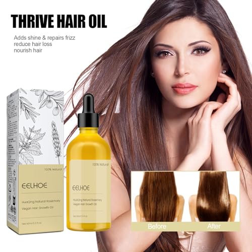 HuaQing Natural Rosemary Hair Growth Oil - 180 ML for Damaged Hair
