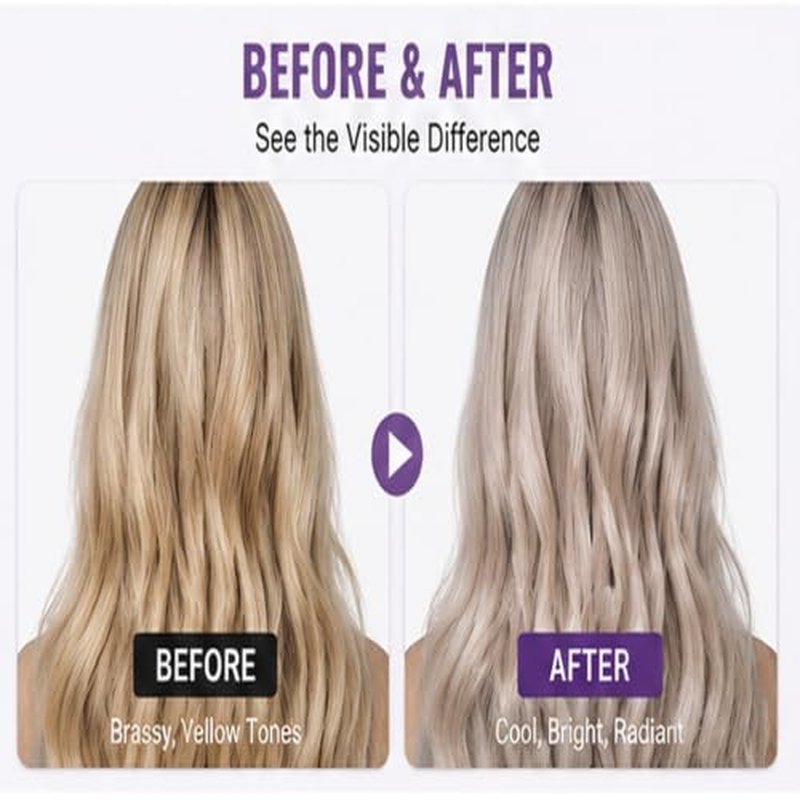 Purple Hair Mask for Blonde & Gray Hair - Reduces Brassiness