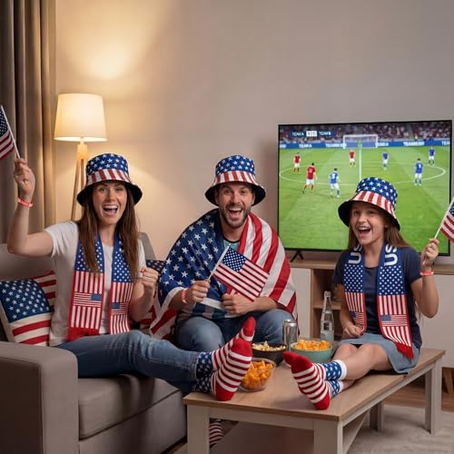 Newcotte 3x5 ft Soccer Country Flag Kit with Cape & Accessories