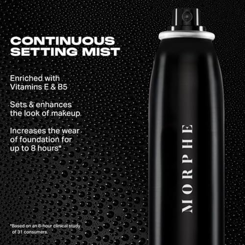 Morphe Continuous Setting Spray - Micro-Fine Setting Spray for Makeup with a Natural Finish - Helps Makeup Resist Caking or Fading & Increases Wear of Foundation (2.8 fl oz)