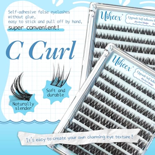 Self-Adhesive Lash Clusters - 120pcs Wispy C Curl Eyelashes