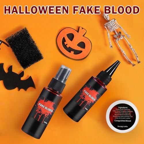 Halloween Fake Blood Makeup Kit - 4 PC SFX Set