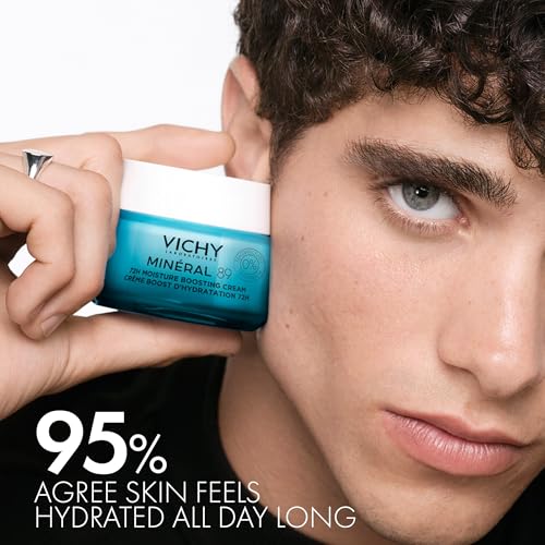 VICHY Mineral 89 Hydrating Face Cream 1.69oz - Lightweight, Fragrance-Free Moisturizer