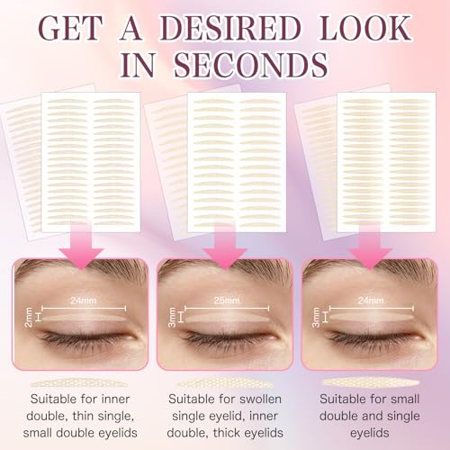 Double Eyelid Tape for Hooded Eyes, Waterproof Invisible Lift