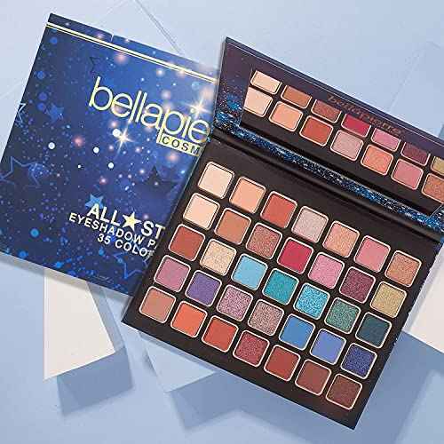 bellapierre All-Stars Eyeshadow Palette | 35 Shades in Matte, Satin, Shimmer, & Foil Finishes | Non-Toxic & Paraben Free | Vegan & Cruelty Free