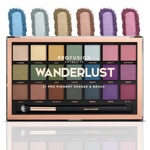 Profusion Wanderlust 21 Eyeshadow Palette – Matte & Shimmer