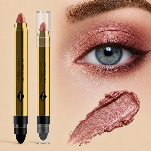 Dual-Ended Waterproof Shimmer Eyeshadow Stick with Blender