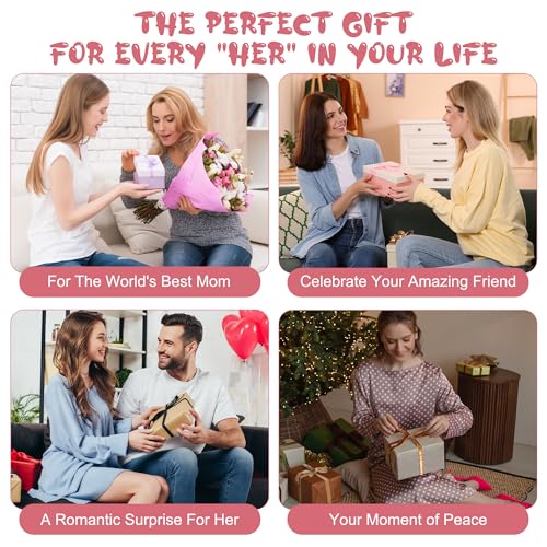 Happy Birthday Gifts for Women Mom Her Friend Sister Wife Grandma, Self Care Gifts Spa Gifts Set, Relaxing Care Package Spa Basket, Valentines Day, Mothers Day, Birthday Gifts for Your Love (Pink)