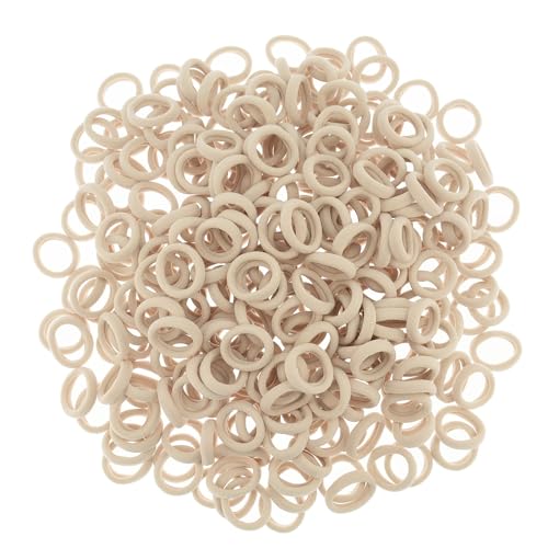 200 Pcs Small Beige Hair Ties for Girls and Women - Soft Elastic Elastics for Thin Hair, Ponytails & Hairstyles