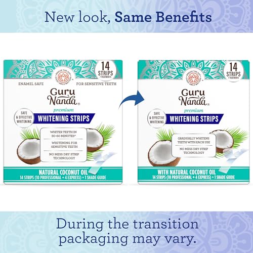 GuruNanda Teeth Whitening Strips Kit - 7-Day Treatment