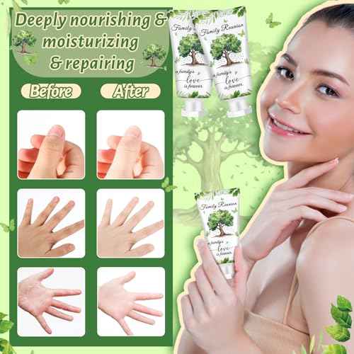 60 Sets Family Reunion Favors Hand Lotion Cream Gifts Bulk Family Reunion Game Decorations with Card Organza Bags for Table Centerpieces Party Decor