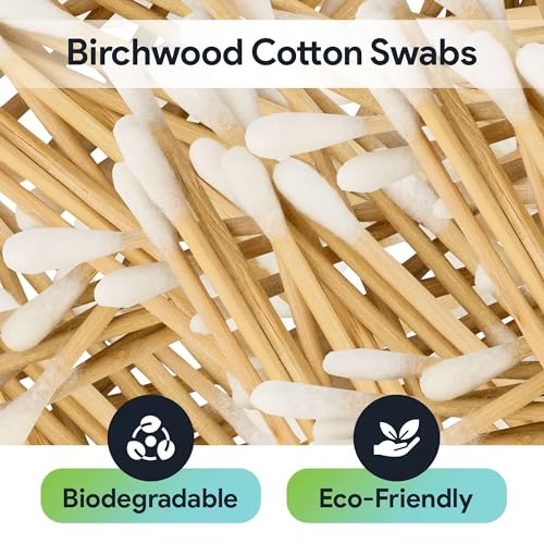 FifthPulse 8-Inch Biodegradable Cotton Swabs - Long Birchwood Applicators
