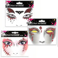 Halloween Face Jewels Tattoo Stickers – Vampire Bat Gems