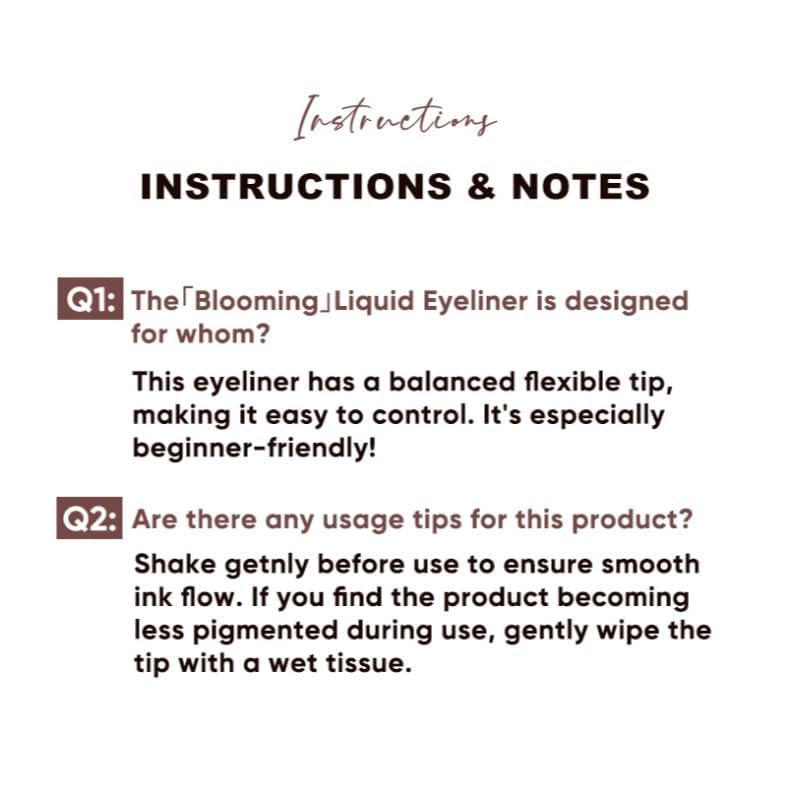 JUDYDOLL Blooming Liquid Eyeliner Pen 0.02mm Ultra Fine Tip Black
