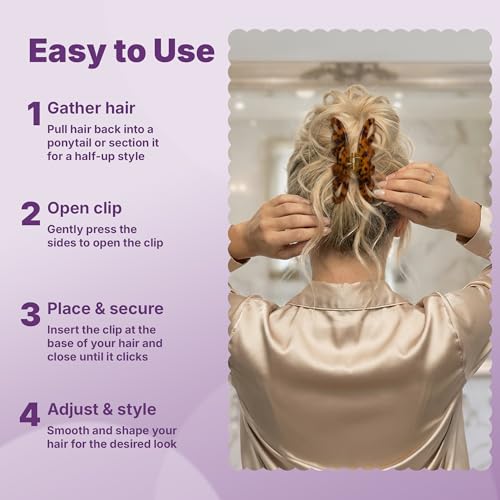 Goody SlideProof Large Octopus Claw Clips for Thick Hair, 2-Pack
