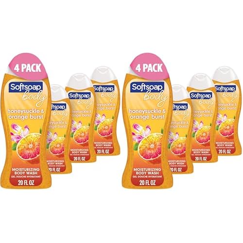 Softsoap Body Wash,Honeysuckle & Orange Burst Body Wash,20 Ounce,(Pack of 8)