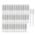 Enslz 35pcs Mini Portable Clear 3ml Glass Bottle Atomizer Refillable Perfume Bottle for Party or Travel Tool