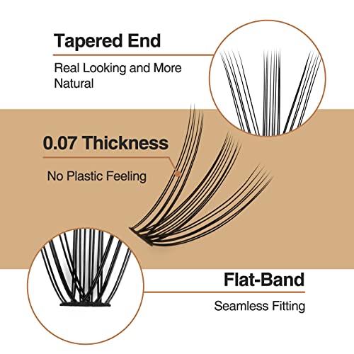 20D Lash Clusters 240pcs Individual Extensions 8-12mm C Curl
