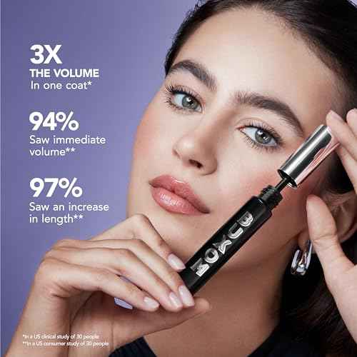 BUXOM Lash Volumizing Mascara, Up to 3X More Volume, Voluminous & Lengthening Mascara for Lash Lift, Cruelty-Free, Black