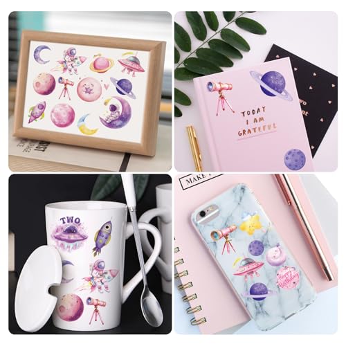 Two The Moon Temporary Tattoo Stickers - 280+ Space Party Designs
