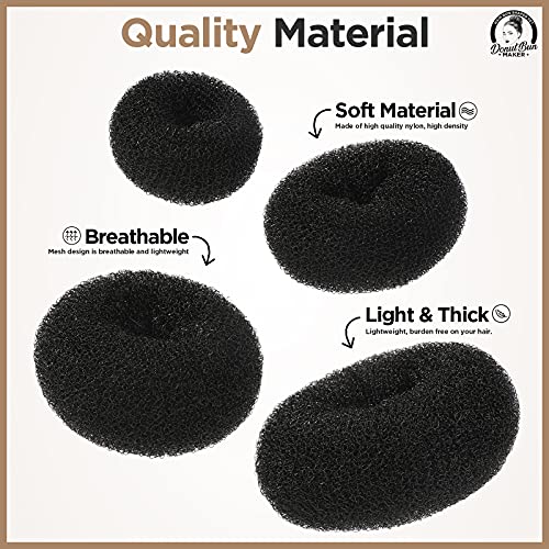 Hair Bun Maker Set - 4 Sizes with 20 Bobby Pins