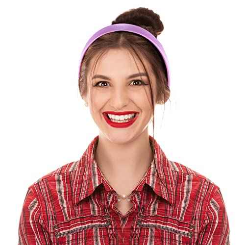 Duufin 30 Pieces Satin Headband for Women and Girls - 1 Inch Hard Headbands in 30 Colors Plastic and Satin Fabric, Simple and Practical, Craft and DIY