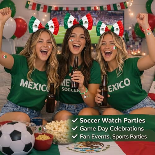 Soccer Fan Accessories Kit - Headband, Wristbands & Tattoos