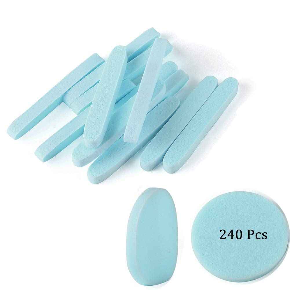 Facial Sponge Compressed,240 Count PVA Professional Makeup Removal Wash Round Face Sponge Pads Exfoliating Cleansing for Women,Blue