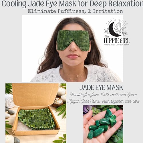 Jade Eye Mask for Puffy Eyes – Natural Cooling Stone