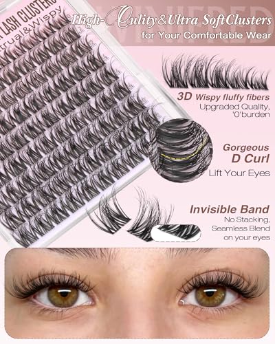 Winifred B-Spider Lash Clusters 10-16mm Wispy Natural Fluffy Eyelash Extensions