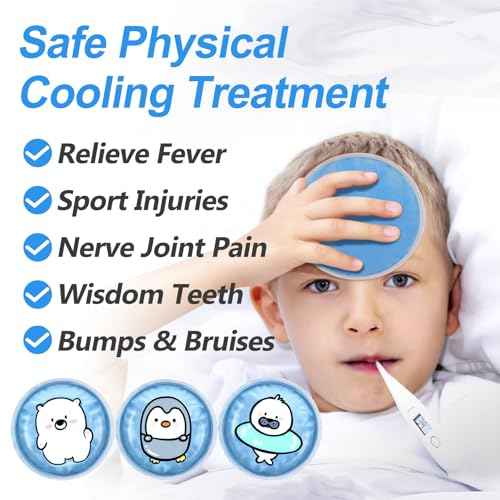 Large Kids Ice Packs for Boo Boos, 3 Packs Toddler Gel Ice Packs Wrap for Injuries Reusable, Hot Cold Compress for Children's Fever Pain Relief, Wisdom Teeth, First Aid, Bumps & Bruises
