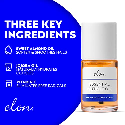 Elon Essentials Kit for Healthy Nails ? Kit Includes Elon Nail Conditioner, Cuticle Oil & File Set ? Manicure Set for Daily Strengthening and Moisturizing Cuticles