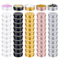 50 Pack 0.5 oz Aluminum Tin Cans with Lids Bulk, Refillable Metal Tin Containers for Lip Balm, Salve, Cream, Travel Cosmetic Subpackage Jars, Valentines DIY Candle & Crafts (5 Colors)