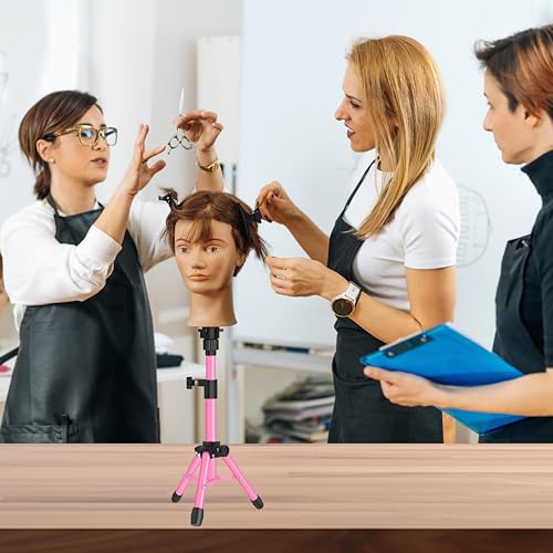 25 Inch Mannequin Head Tripod Stand with 360° Rotation