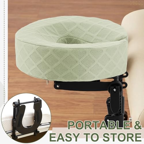 Qunclay Adjustable Massage Headrest for Bed, 5.5-17" Height
