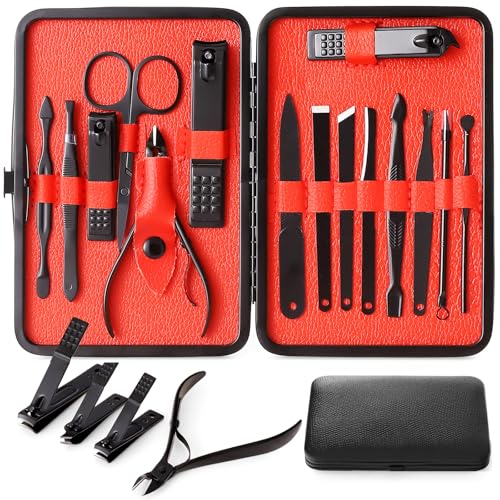 15-Piece Stainless Steel Nail Clippers Set with Case